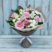 Букет цветов из:  Герберы, Альстромерии и Хризантемы в Верхотурье
