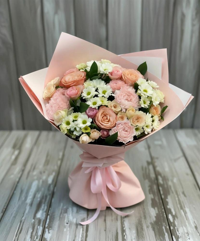 Букет цветов из: Гвоздики, Розы и Хризантемы в Верхотурье