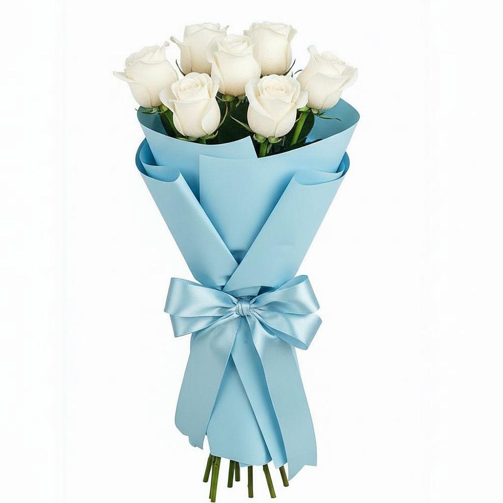 Букет 7 белых роз Проуд в Верхотурье