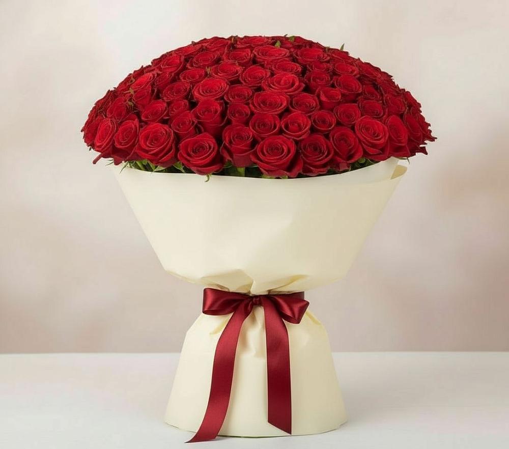 Букет 101 Красная роза Милано в Верхотурье