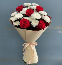 Букет цветов из:  Розы и Хризантемы #REPLACE_PRED# Верхотурье