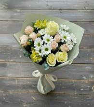 Букет цветов из:  Альстромерии, Розы и Хризантемы #REPLACE_PRED# Верхотурье