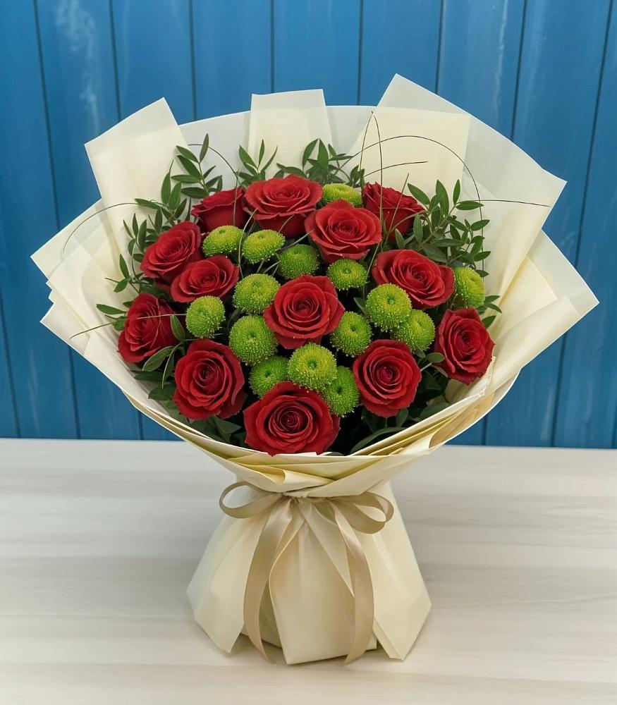 Букет цветов из: Розы и Хризантемы в Верхотурье